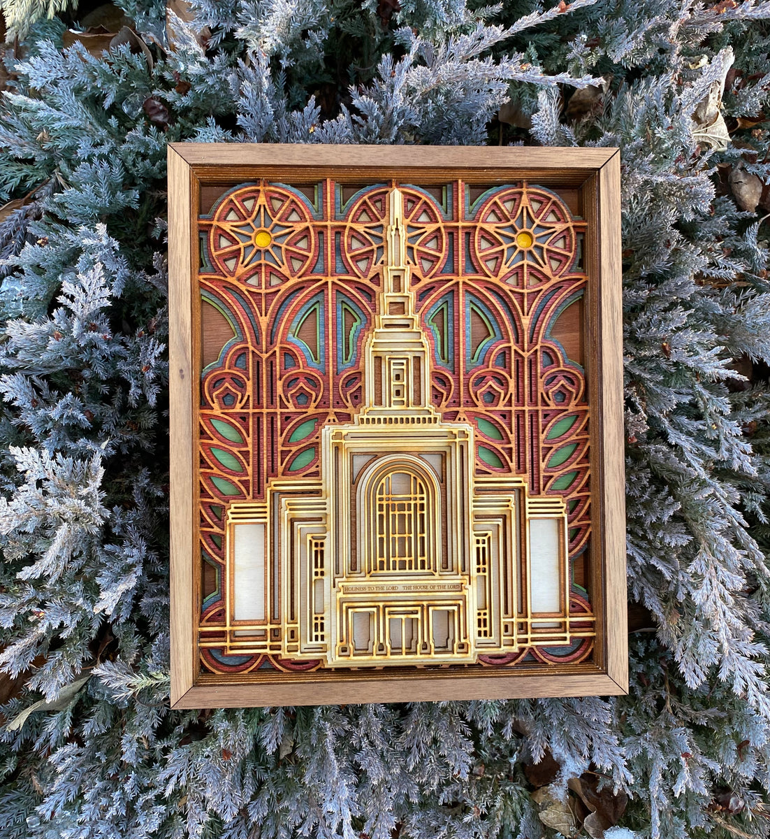 Burley Idaho Temple Layered Wood Plaque – W.K. Wilson