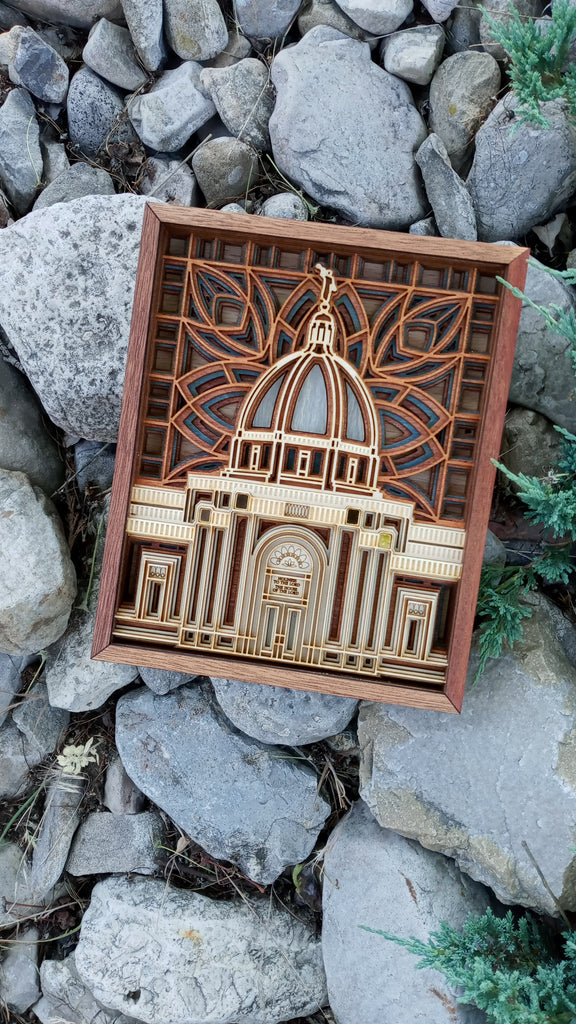 Tucson Arizona Temple Layered Wood Plaque