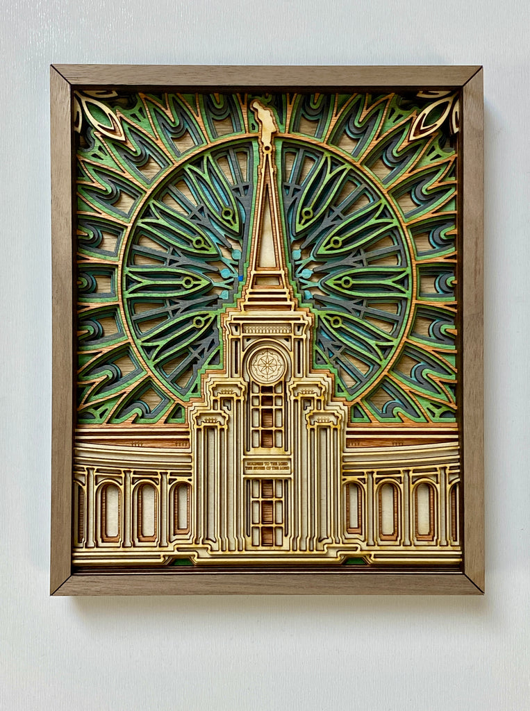 Fort Lauderdale Florida Temple Layered Wood Plaque