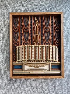 Ogden (old) Temple Layered Wood Plaque
