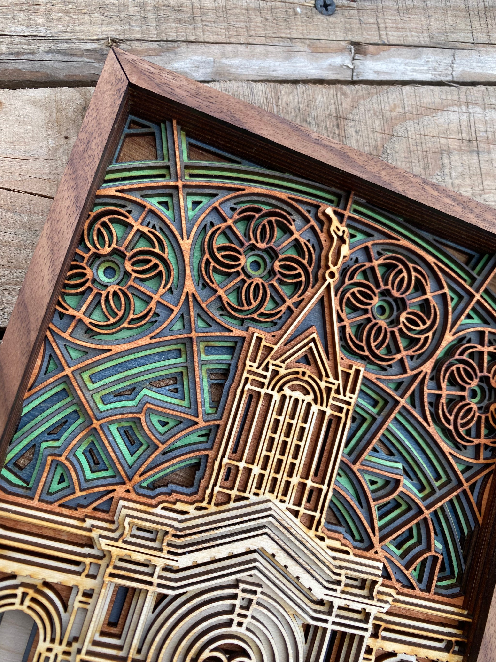 Fort Collins Colorado Temple Layered Wood Plaque – W.K. Wilson