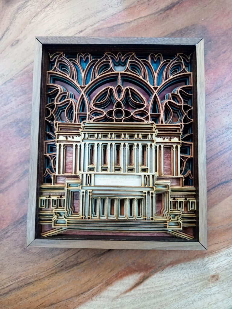 Mesa Arizona Temple Layered Wood Plaque