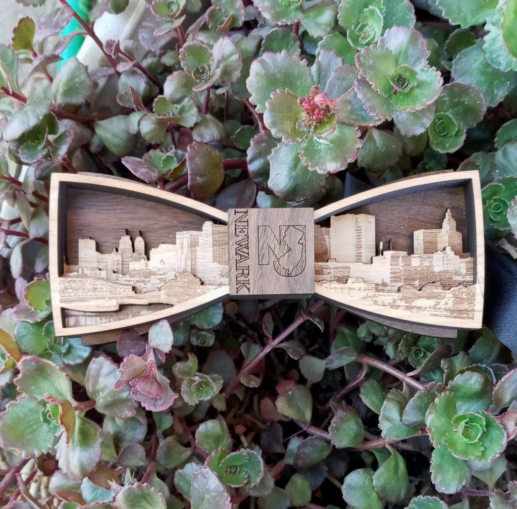 Skylines 3D Wooden Bow Ties
