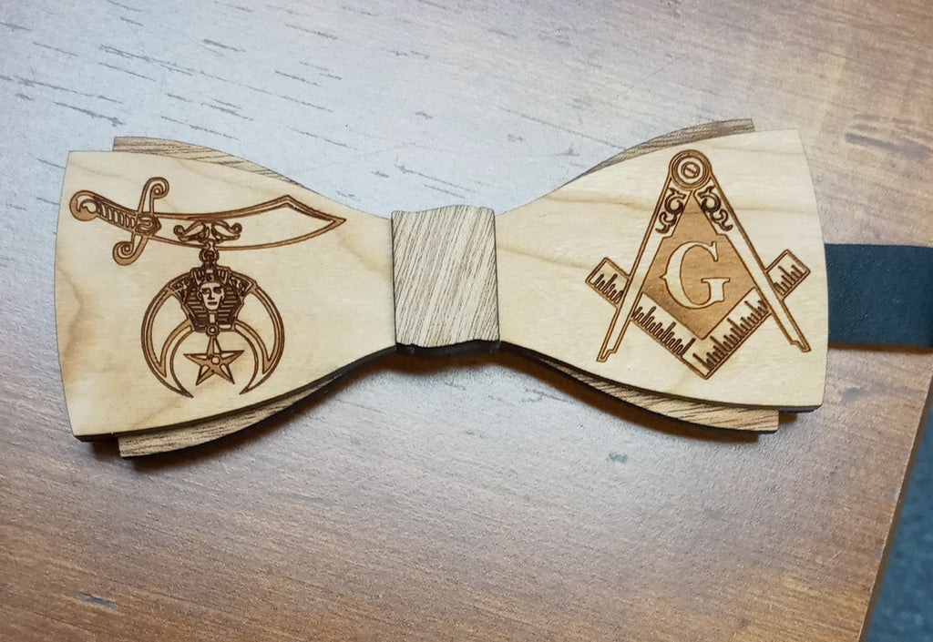 Shriner - Alder Wood Bow Tie