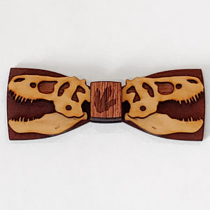 Rex - Tyrannosaurus Skull Wood Bow Tie