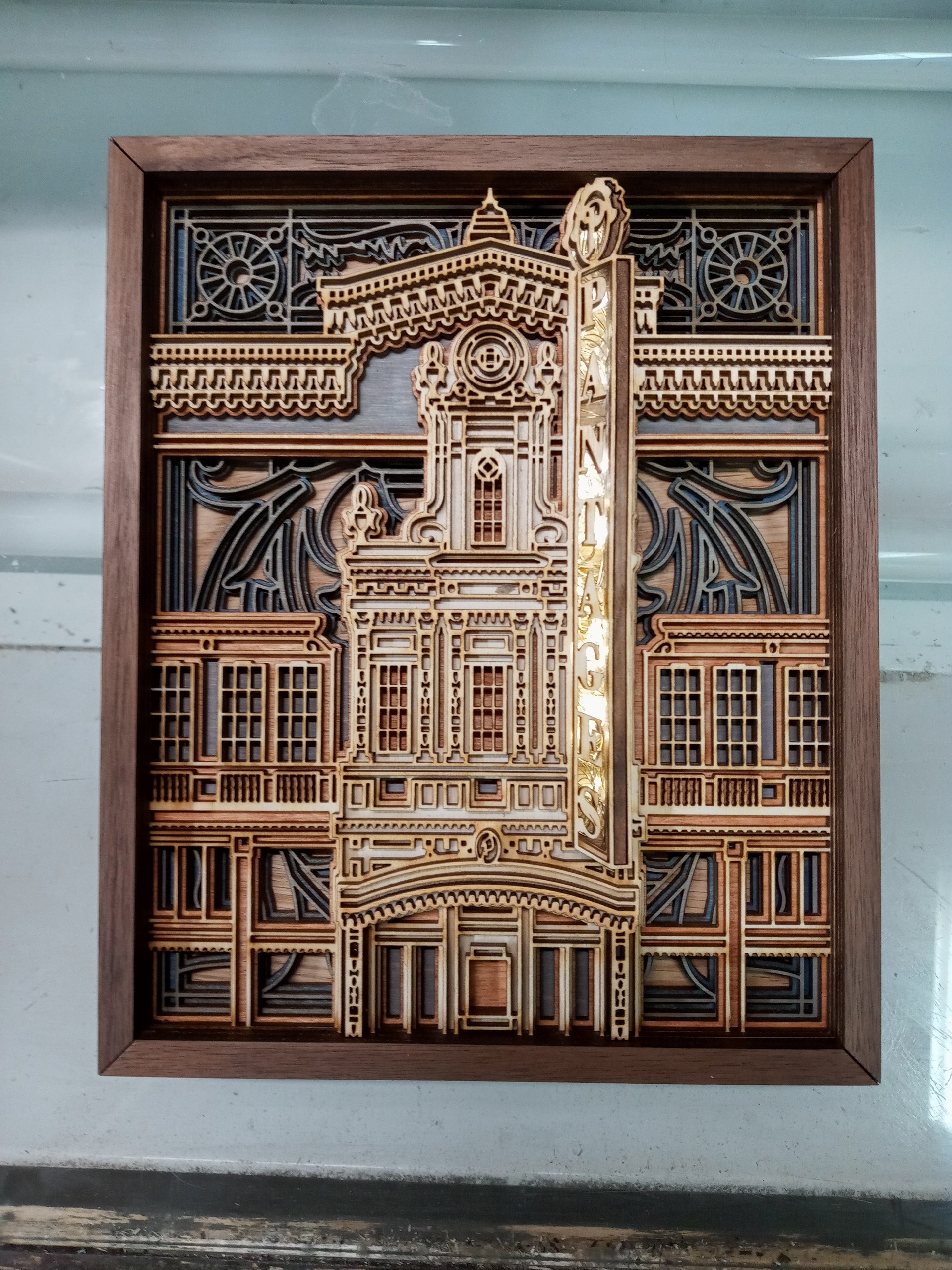 Pantages Theatre Layered Wood Plaque