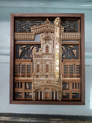 Pantages Theatre Layered Wood Plaque