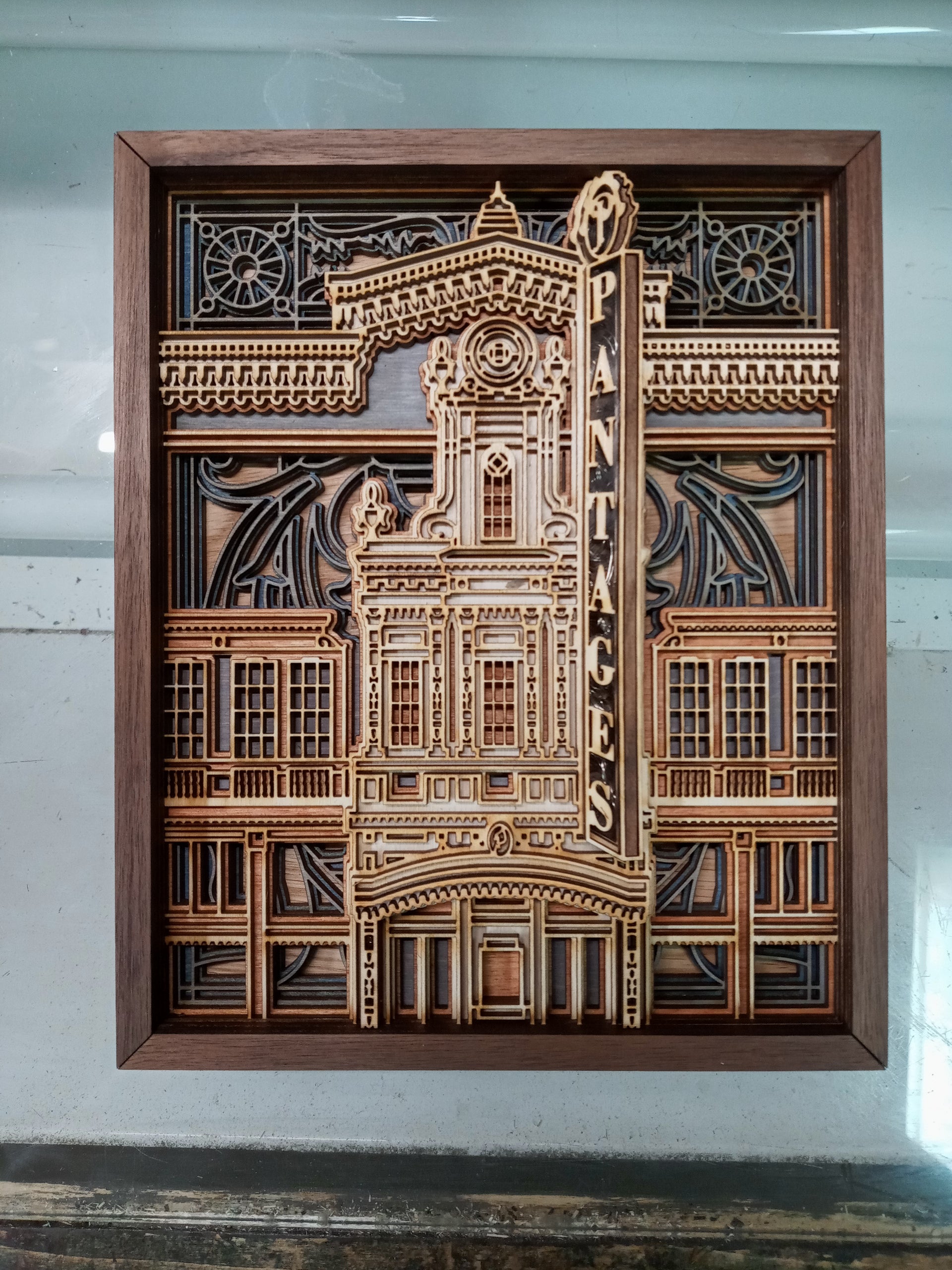 Pantages Theatre Layered Wood Plaque