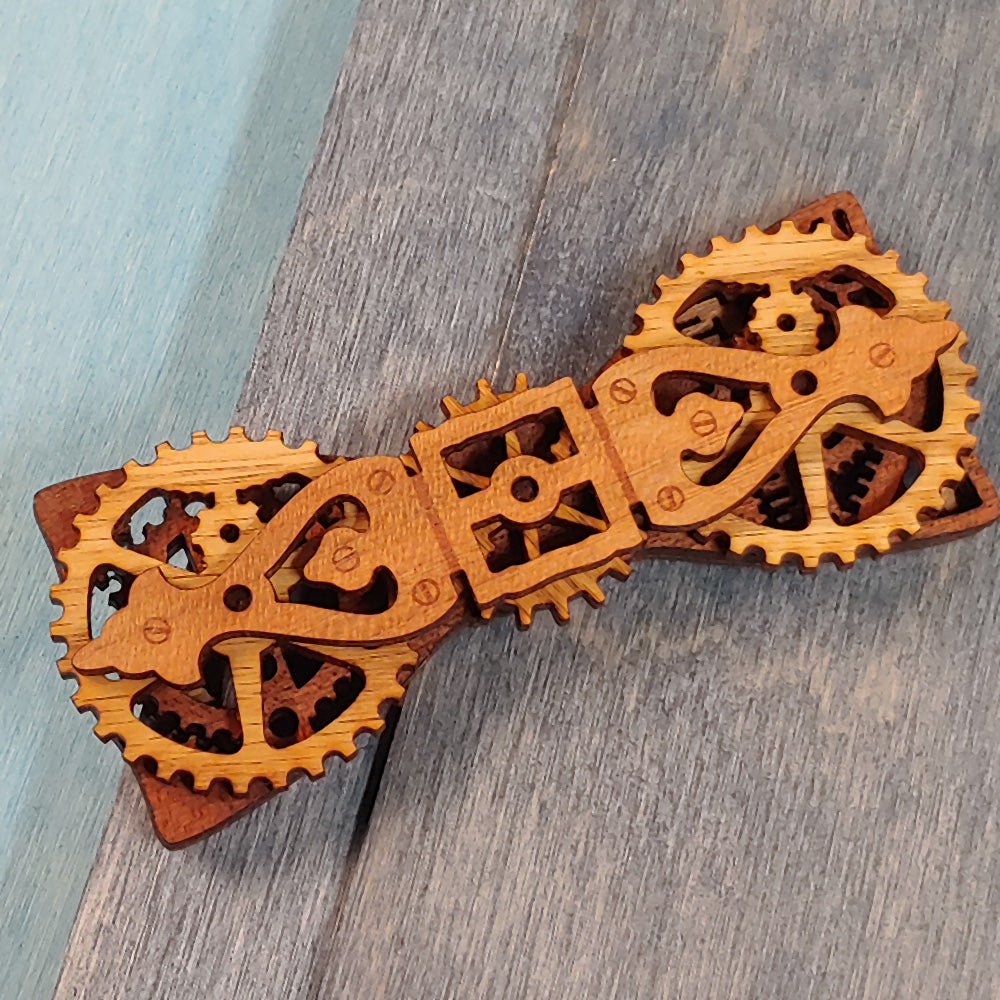 Shelly II - Moving Gear Steampunk Tie